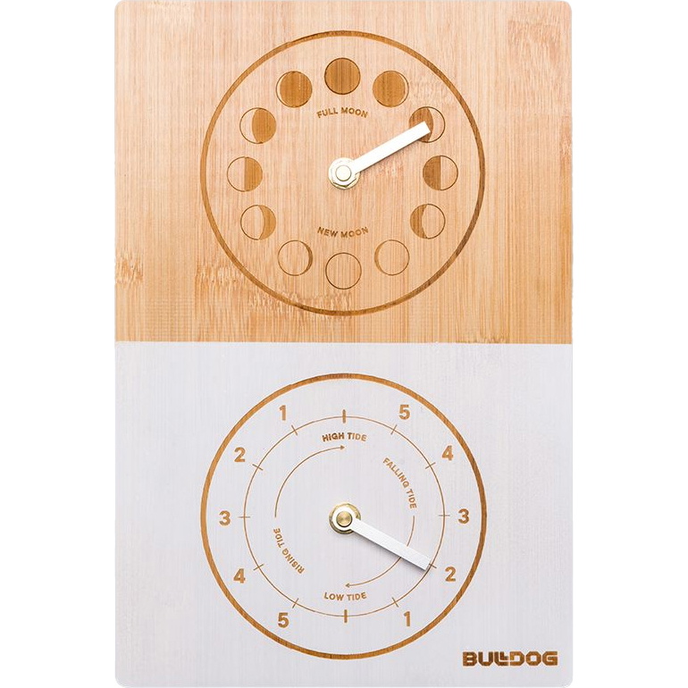 2026 Bulldog Bamboo Moon Tide Clock Bdtc2 Mit Doppeltem Zifferblatt